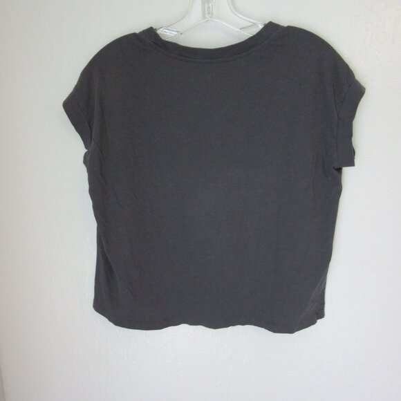 ALLSAINTS Gray Patterned Size XS Cropped Short Sleeve Pullover T-Shirt - Picture 3 of 3